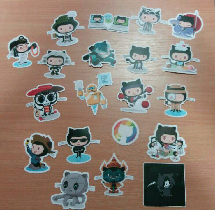 🎉 w00t w00t 🎉 

#octocat stickers ready for our next meet-up in December 👌 

 we bet these we'll look even more awesome on 💻💻💻   🙇 tnx <a href="/GitHubCommunity/">GitHub Community</a> <a href="/github/">GitHub</a> 🤘  #stickers #railsgirls #railsgirlszrenjanin