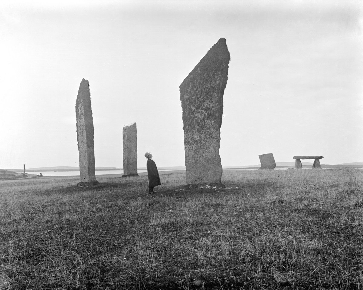 welovehistory's tweet photo. 100 years ago, the Stones of Stenness in #Orkney were as much a source of wonderment as they are today. Great photo from @HistEnvScot archive - got a similar view to share? https://t.co/QzHjI7yMC7 #explorearchives https://t.co/spm0hbR258