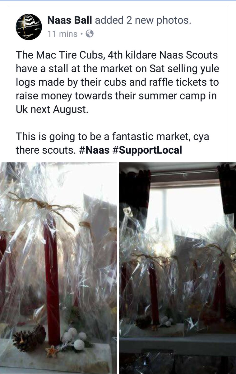 flanaganire's tweet photo. Come and support our Fund raising for summer camp 2018. Naas Christmas Market Sat 25th November. #Naas #scouts https://t.co/4ec1k1h68k