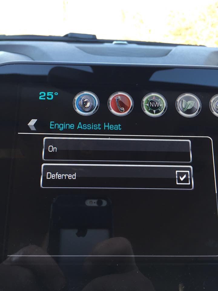 WRVoltec's tweet photo. Remember Chevy Volt owners you can set a colder temperature so your ERDTT does not run until -10C (15F) #VoltTips https://t.co/iPD0dBLRPp