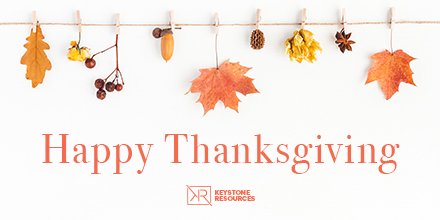 The Keystone Resources team wishes everyone a Happy Thanksgiving!
#houstondesign #htx #creativeagency #happythanksgiving #thanksgiving2017
