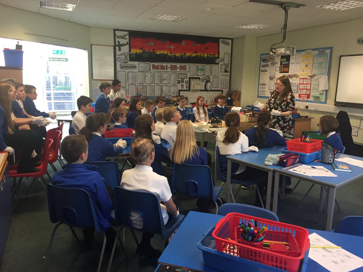 BellsquarryPS's tweet photo. WW2 handling session is underway
#movingmuseum #whitegloves #P7 https://t.co/1nk9FuDXT0