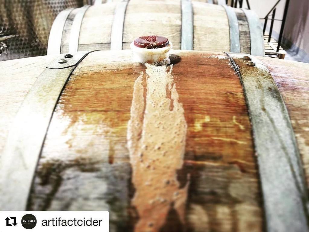 DrinkingCiders's tweet photo. #Repost @artifactcider
・・・
Good things come to those who wait... and wait... and wait. #cider #barrelaged #barrelcider #fermentation #macider https://t.co/ecwkq6uaFa https://t.co/GpAitlb6Q9