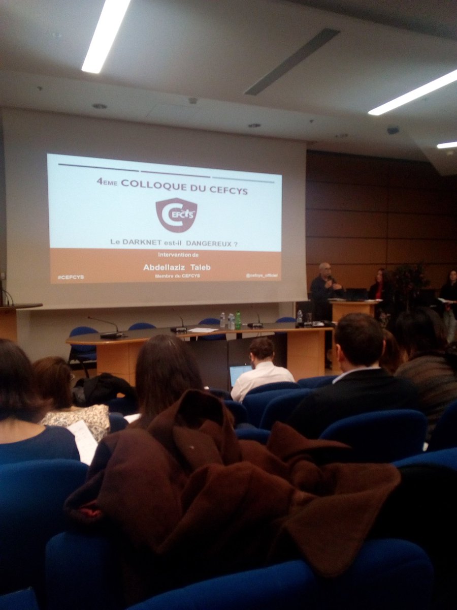 lpyann's tweet photo. #Darknet et #Securitedigitale . Colloque @CEFCYS_Officiel avec mes amis et partenaires de @AstonEcole https://t.co/wNmiu49yMw