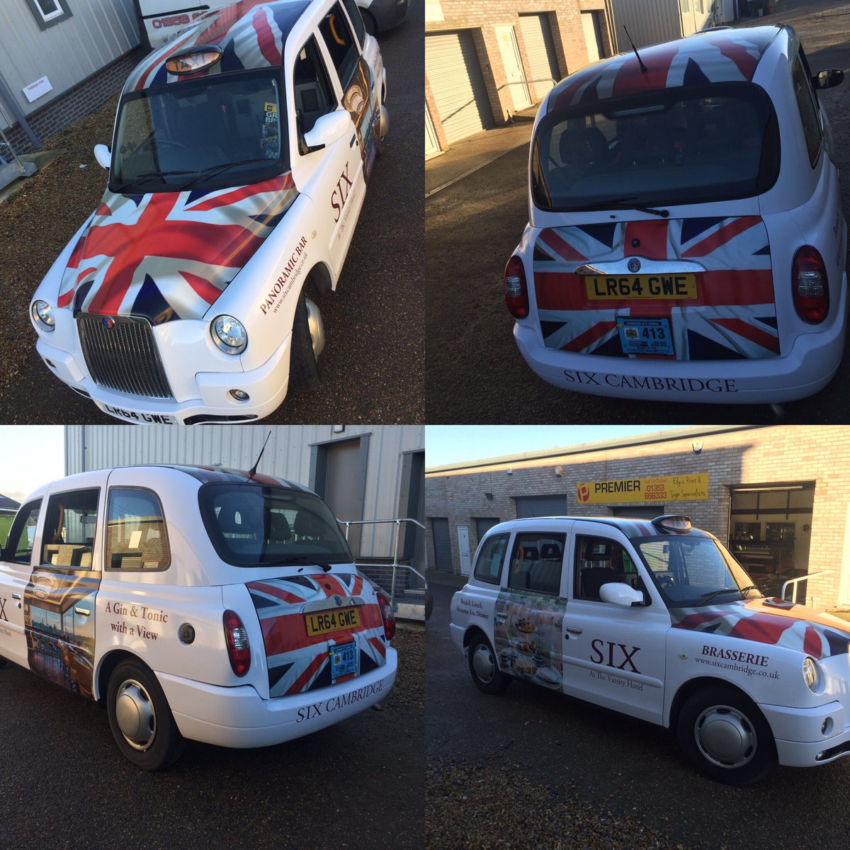 Taxi fully wrapped for The Varsity Hotel