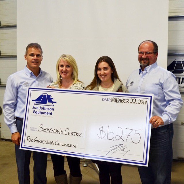 We are so appreciative of the efforts of the staff at #JoeJohnsonEquipment who raised funds from summer events in order to give this generous gift of $6,275! Thank you to everyone involved. #givelocal #supportlocal #simcoecounty