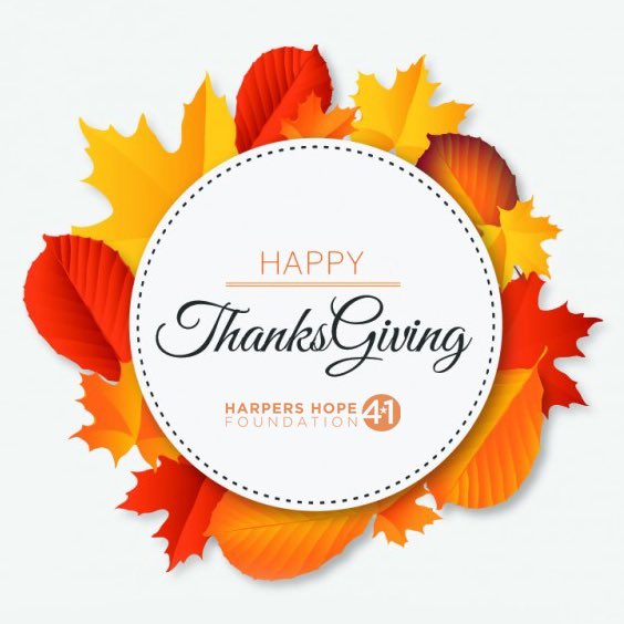 HarpersHope41's tweet photo. Wishing everyone a very blessed and happy Thanksgiving! We are forever grateful for your support throughout the years. https://t.co/UYxywgKjps