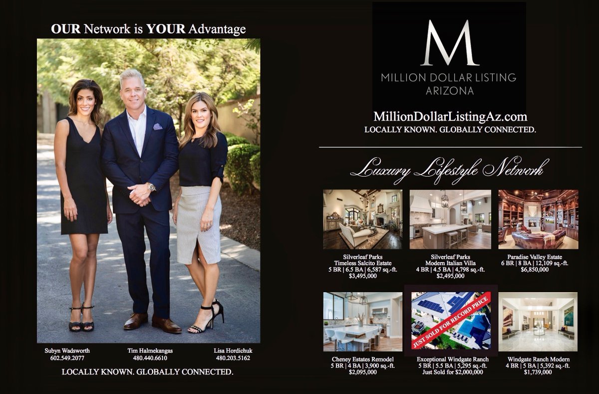 MillionDAZ's tweet photo. Our Network is Your Advantage #milliondollarlistingarizona #timhalmekangas #subynwadsworth #lisahordichuk #loriadamson #sonalchuri #brianford #artbuck #darlamccormick #remaxplatinumliving #silverleaf #windgateranch #dcranch #luxuryagents https://t.co/u10JJDsyDx