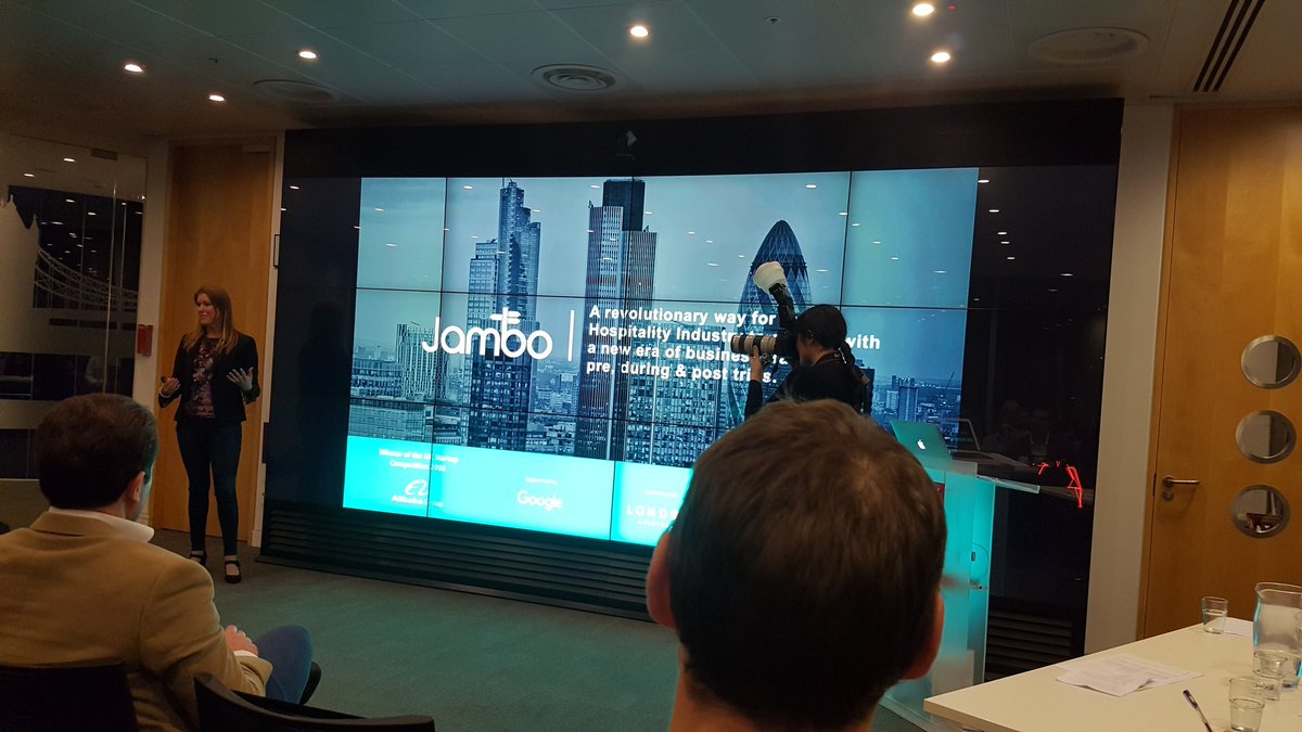 <a href="/traveltechlab/">Traveltech Lab</a> @CollinsonGroup <a href="/ICLP_Loyalty/">ICLP</a> <a href="/Expedia/">Expedia</a> <a href="/Cloudhopapp/">Cloudhop</a> Jambo! 🙌🏽 Yes that's a Swahili greeting but also the 2nd #traveltech start-up pitching tonight. The app connects 'bleisure' travellers to others and to hospitality/travel experience providers. #TalkTravelTech