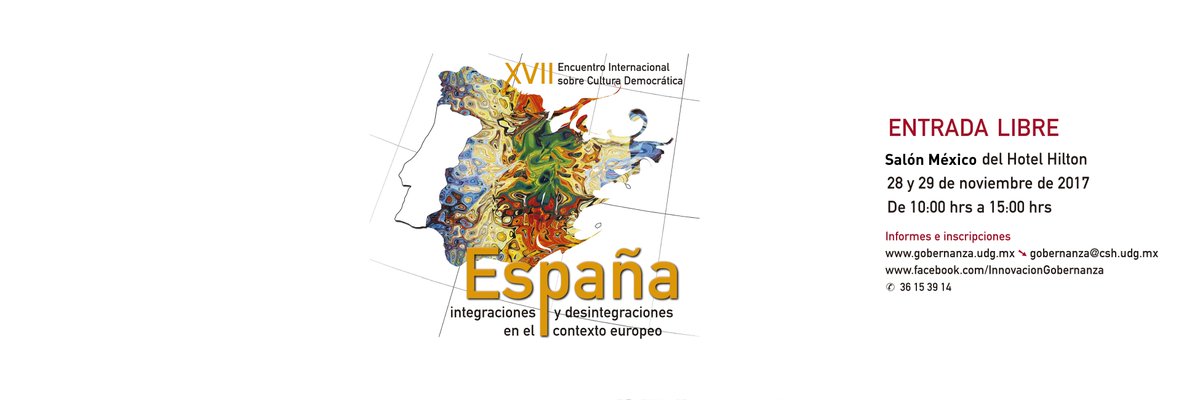 iiiGobernanza's tweet photo. #Recuerda no te puedes perder El Encuentro Internacional Sobre Cultura Democratica.#EICD #Madrid #FIL2017 @iepcjalisco @FILGuadalajara @udg_oficial https://t.co/Uq3xzdxuXb
