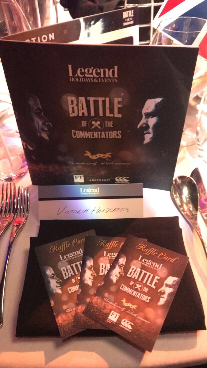 VickyHardcastle's tweet photo. What a day at Battle of the Commentators!! @WillGreenwood Vs @IamAustinHealey 🏉🍾🍸🥂 https://t.co/lkoViDHn07