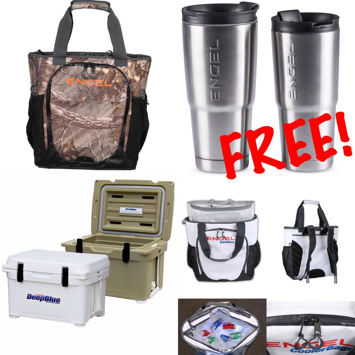 Buy an Engel Cooler or Backpack Cooler get a FREE Engel Tumbler! Only on Small Business Saturday! #SmallBusiness #shopsmall #shoplocal