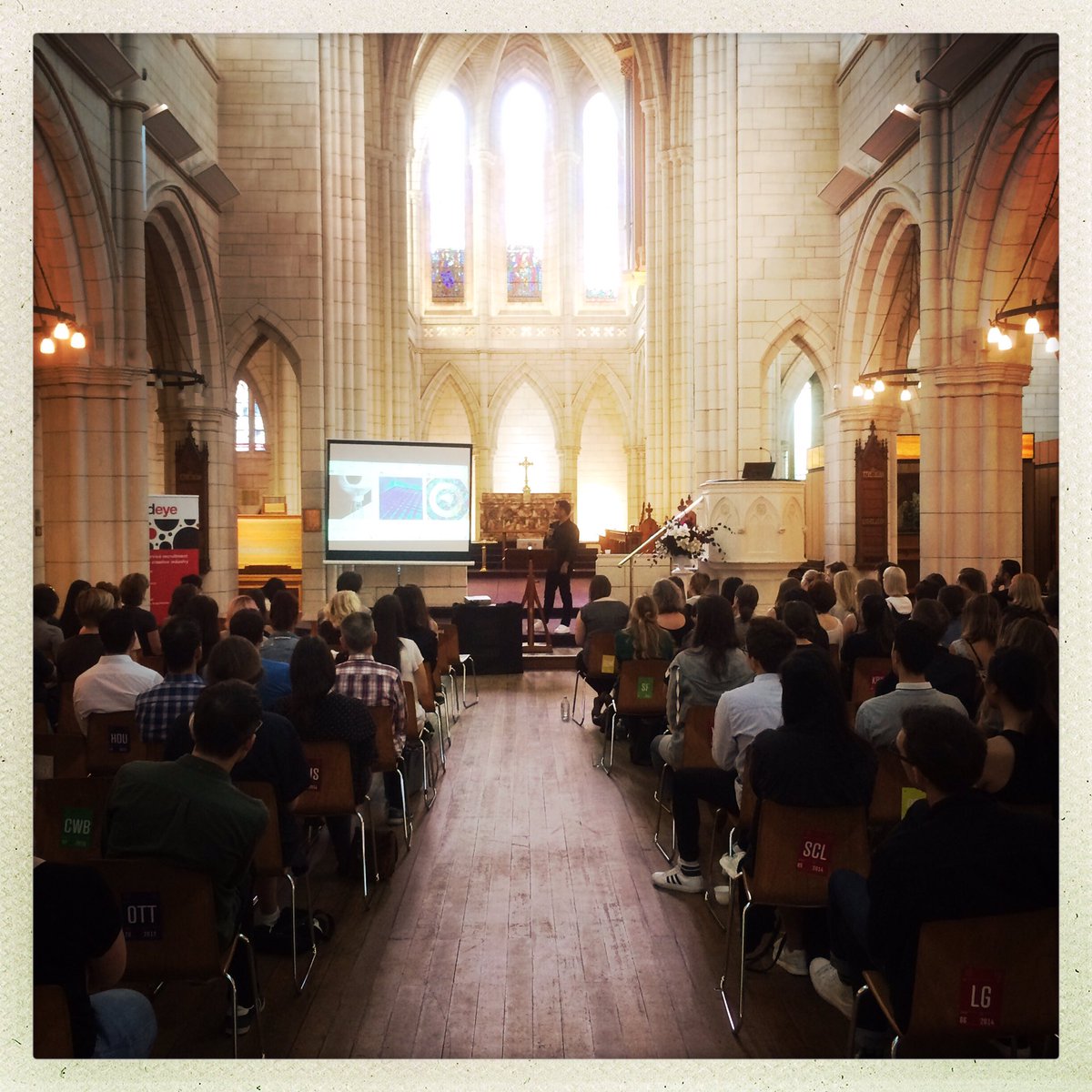 BobaMBaluchova's tweet photo. #CreativeMornings talk with the architect #DomGlamuzina on architecture, critical thinking & death in #ourAkl @StMatthewsNZ. #cmDeath #cmAkl https://t.co/HiRZZRwQtH