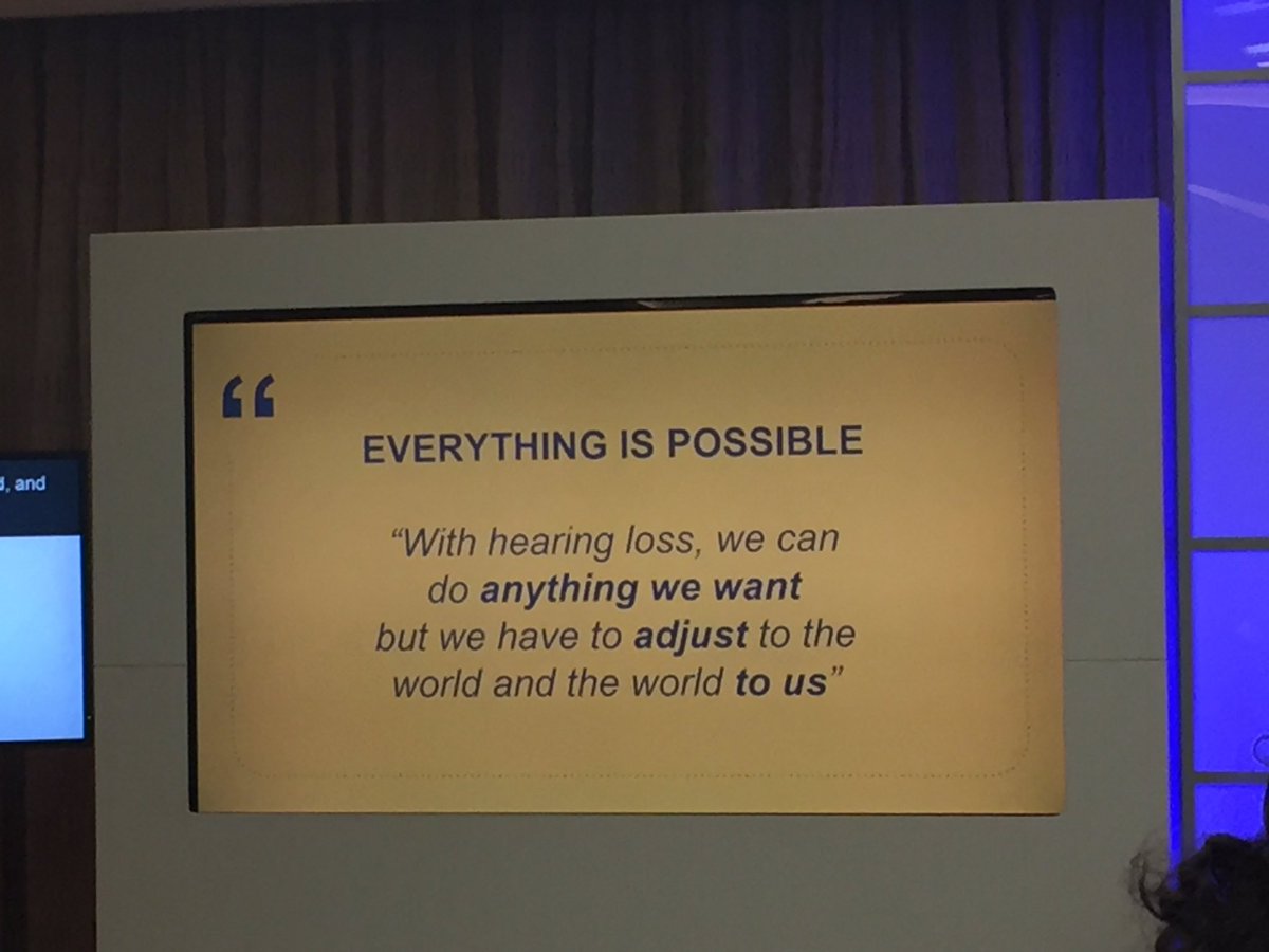 HearHereNetwork's tweet photo. @gianlucatrom from @hearinghacks sharing how those of us with #hearingloss have #superpowers 😉😊👍 https://t.co/tgXwkdUq4M