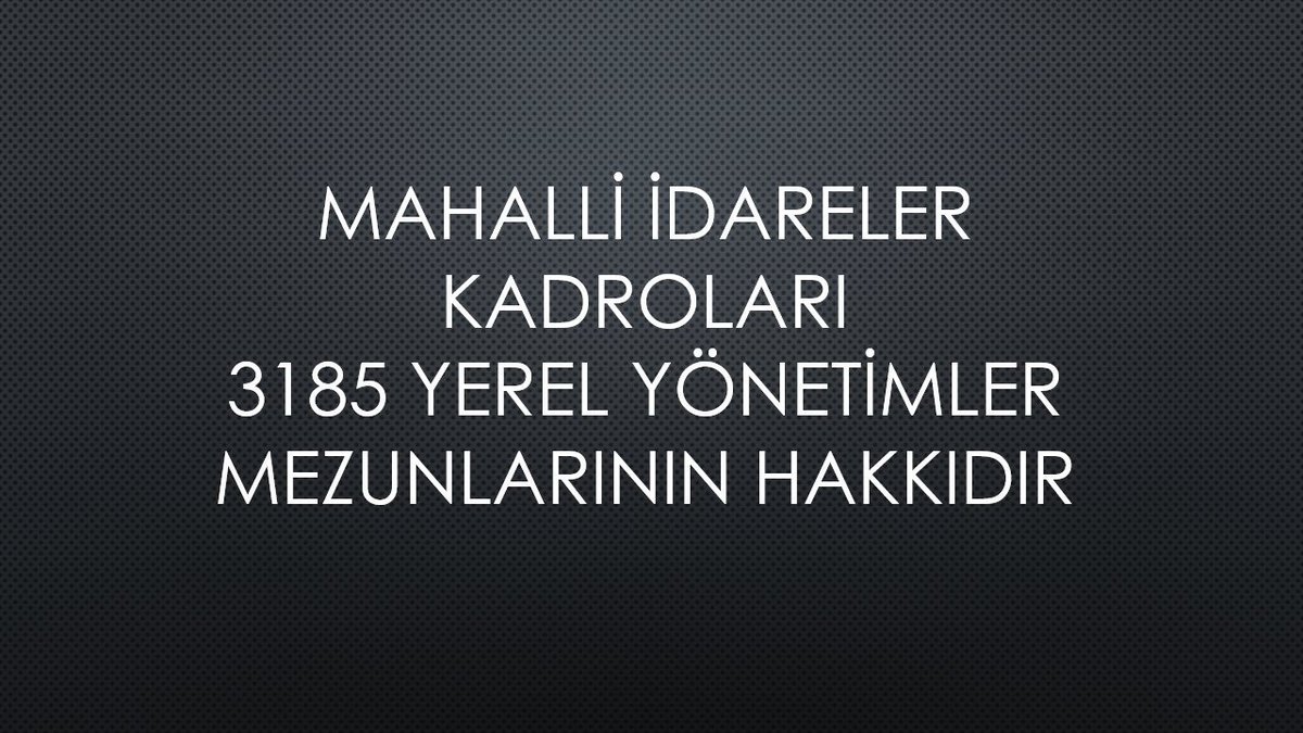 #yerelyönetimlermezunuhakkınıarıyor @RT_Erdogan @Devlet_Personel @TBBTR @arzuerdemDB @abdulhamitgul @vekilince @HalilMemisTR @55erhanusta @suleymansoylu kadro bekliyoruz bizlere destek verin lütfen merkezi atamayla atanmak istiyoruz