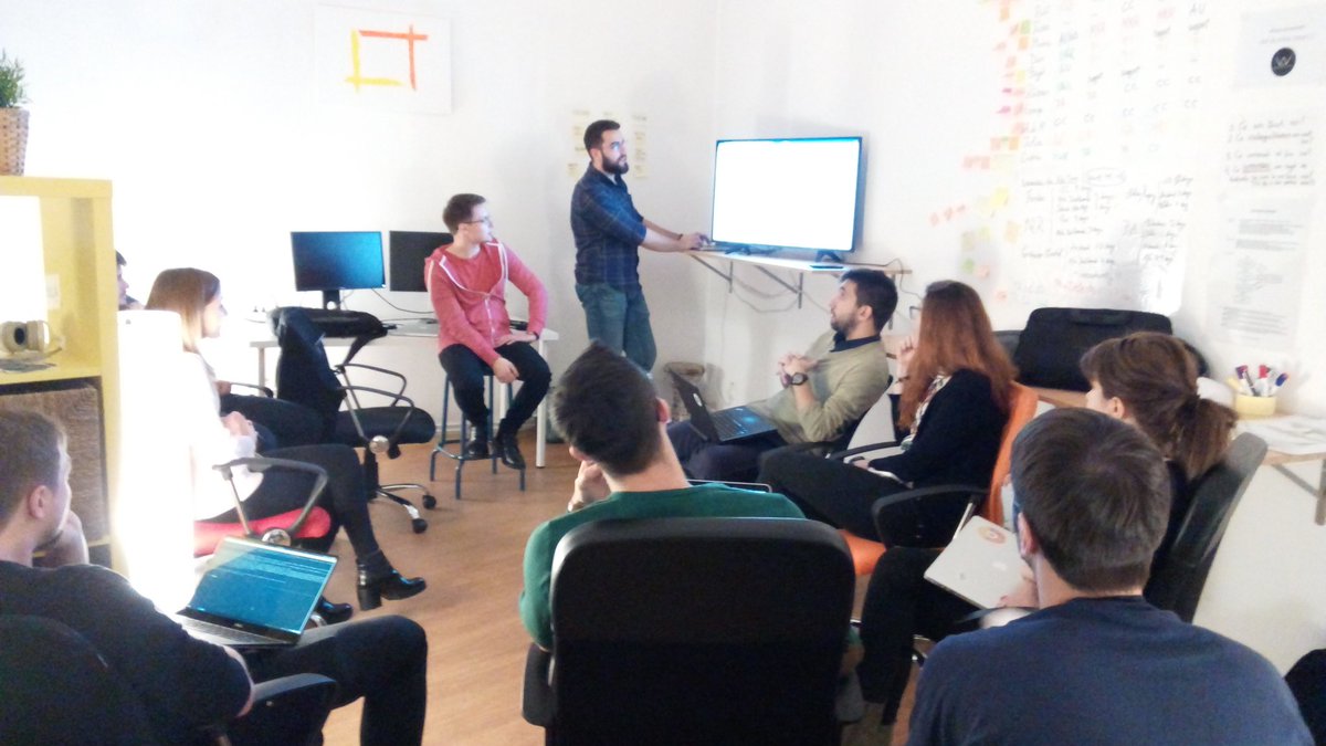 oanasipos's tweet photo. Had an awesome time at #RubyalaCluj meetup tonight sharing info about the gems we use. A guy automates his gym booking by using #icecube and #watir :))) https://t.co/YmfvEILvig