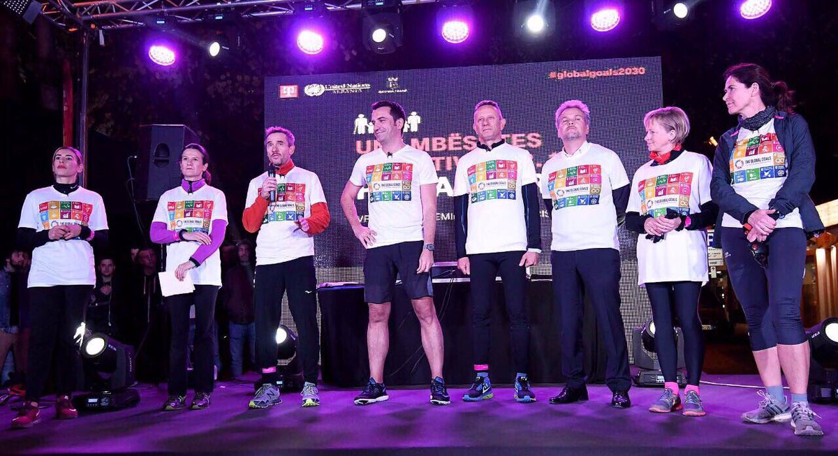 UN_Albania's tweet photo. Hundreds  citizens of #Tirana ran for #SDGs tonight #Run4SDGS with Mayor @erionveliaj @bjw_williams @TelekomAlbania. Thank you to all for supporting such a meaningful cause #ACT4SDGs https://t.co/sTVCNN9QEM