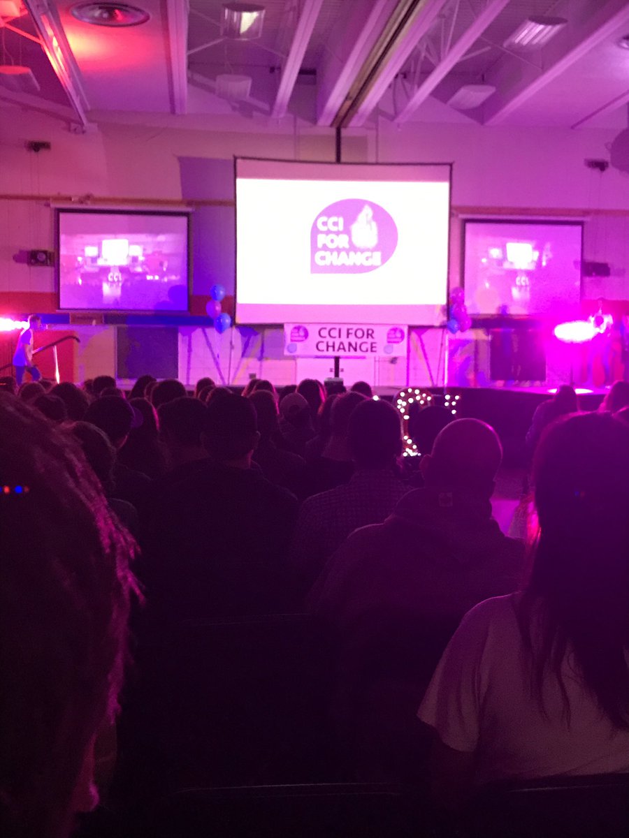 CCIwolves's tweet photo. Be the change CCI...today's assembly was a huge success! Thanks to everyone who made it possible #cci2017 #sparkchange https://t.co/d4sFY4NOVW
