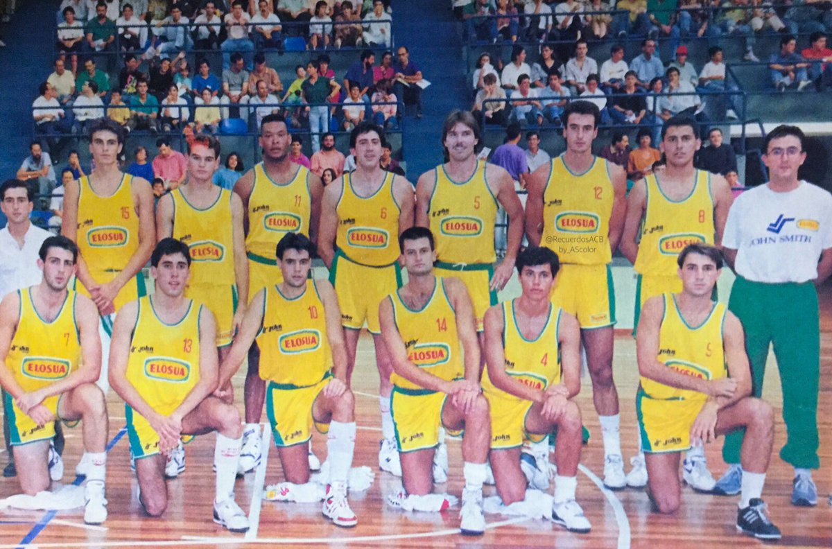 RecuerdosACB's tweet photo. Xavi Fernández, Mike Schlegel &amp; Brian Rowson, Willy Villar, Francisco Gómez, Ferrán Heras, "Josines" González, Kike Hermosilla, Roberto Herreras, Félix de la Fuente, José Luis Guerrero...

Elosúa #Leónesp 90/91: https://t.co/yAL01m9kEv
