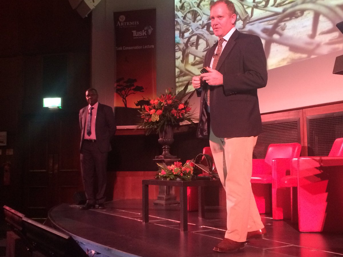 Wildlife in #MurchisonFalls has doubled in the past 5 years thanks to <a href="/UgandaCF/">UgandaCF</a> and <a href="/ugwildlife/">Uganda Wildlife Authority</a> - thanks to Michael Keigwin and Charles Tumwesigye for a fascinating #TuskConservationLecture