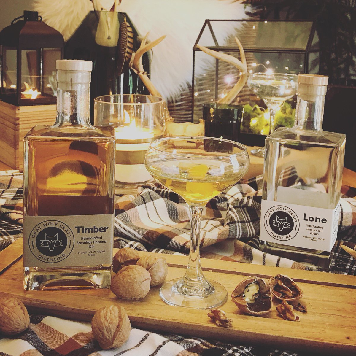 GrayWolfCraft's tweet photo. We would like to wish everyone out there a happy #Thanksgiving. Eat, drink, (Lone, Timber and @LYONDISTILLING rum) and be merry! #handcrafted #distillerylife #GWCD #getsassedwithtimber #drinkaLone #drinkmorerum @Distilling @marylandspirits @CraftSpiritsUS https://t.co/4olr2a5s0n