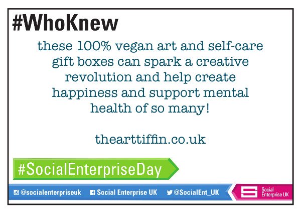 At The Art Tiffin, we are not taking part in #blackfriday. We are carrying on as always donating our profits back into social good and #mentalhealth #socent #socialenterprise #notoblackfriday