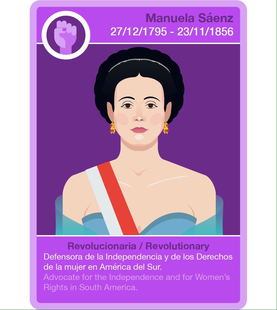 BearandCactus's tweet photo. Manuela Sáenz borrada por el #patriarcado de la historia. Recuperemos a nuestros #ReferentesFemeninos de la #historia! Amadrina nuestro juego de cartas https://t.co/tiQfYhJMlo y haz realidad este proyecto #Educar #Feminismo #Sororidad #SudAmerica #Sisterhood https://t.co/wQVdg6IN4V