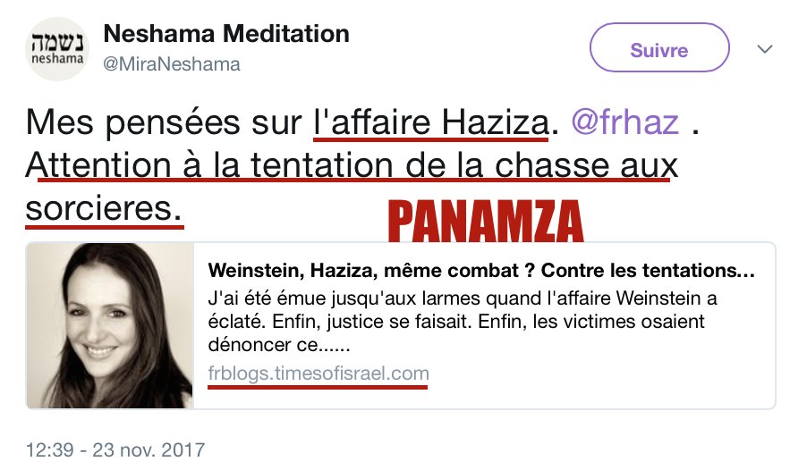 Haziza défendu dans la presse israélienne