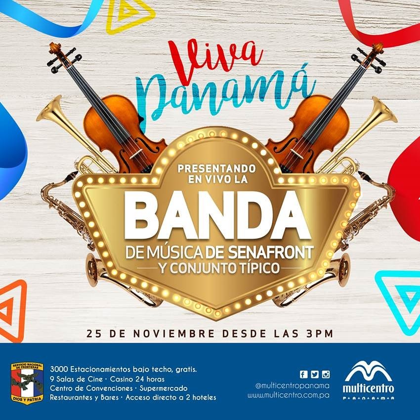 multicentropan's tweet photo. Ven a cerrar nuestro mes  de la Patria este Sábado 25 desde las 3:00pm con la Banda del SENAFRON y el Conjunto Típico Semillas del Campo en el área del Caracol. https://t.co/zYeO6MwkSW