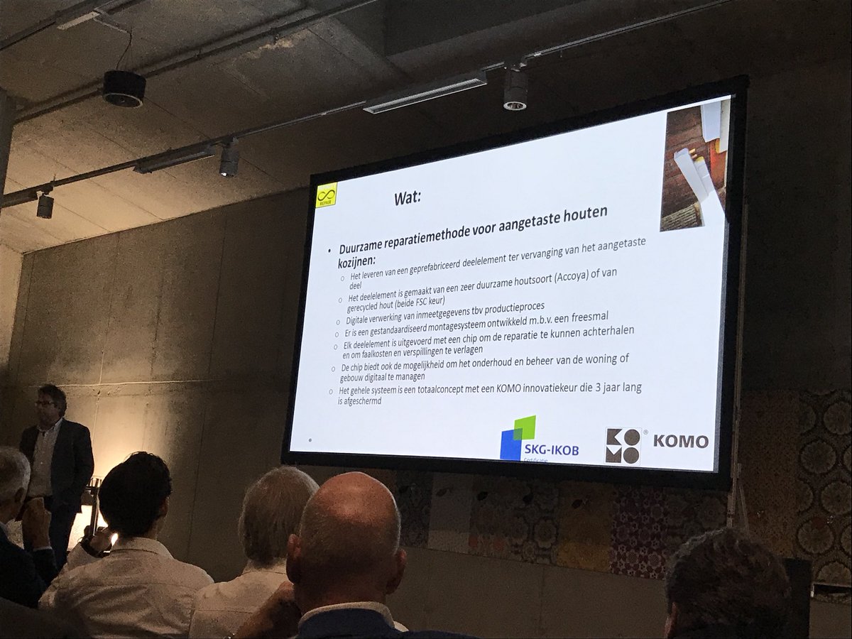 <a href="/irbvnl/">Infinity Repair BV</a> op #circular #pitchday @AA_MeesPierson Circulaire hernieuwde kozijnen die zeker 30 jaar meekunnen met een chip!