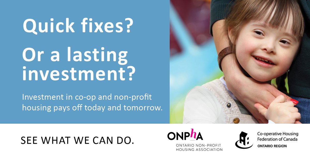 ONPHA's tweet photo. Non-profit and co-op housing is still Ontario's best investment. Let's make sure today's housing dollars are still working for the next generation of Ontarians. Learn more: https://t.co/PtEzu2FP0k #HousingWeek2017 #AffordableHousing #HousingFirst https://t.co/yBwIPDrSsT