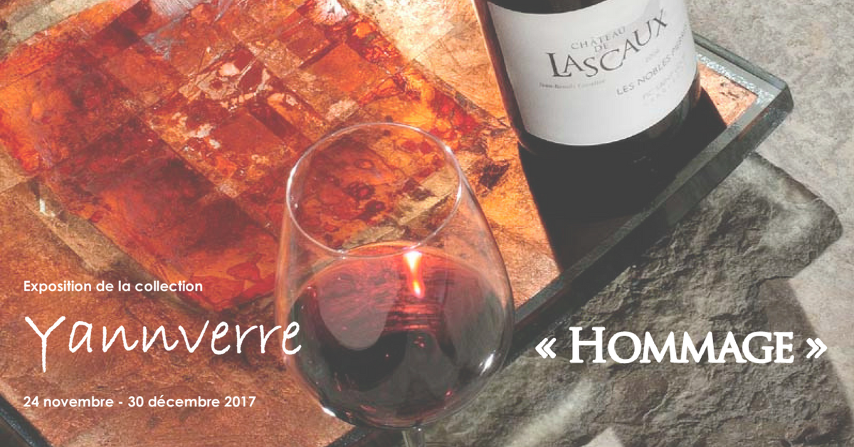 🔜[#VERNISSAGE] demain - 18h30 <a href="/ChateauLascaux/">Château de Lascaux</a> 
Yannverre - exposition "HOMMAGE" - 24/11 au 30/12 - Patricia CADARD
Ultime présentation en soutien à l'artiste #verrier / prix incroyables 🍷🖼️
#collection #art  #yannverre #picsaintloup #chateaudelascaux #languedoc #Occitanie
