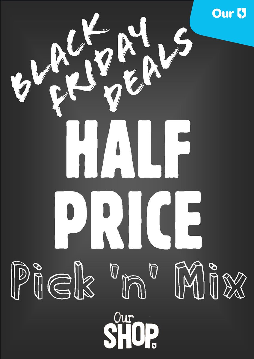 OurShopSU's tweet photo. #BlackFriday2017 
HALF PRICE Pick 'n' Mix in @OurShopSU @SheffieldSU all day today! https://t.co/1PFHvcEn8j