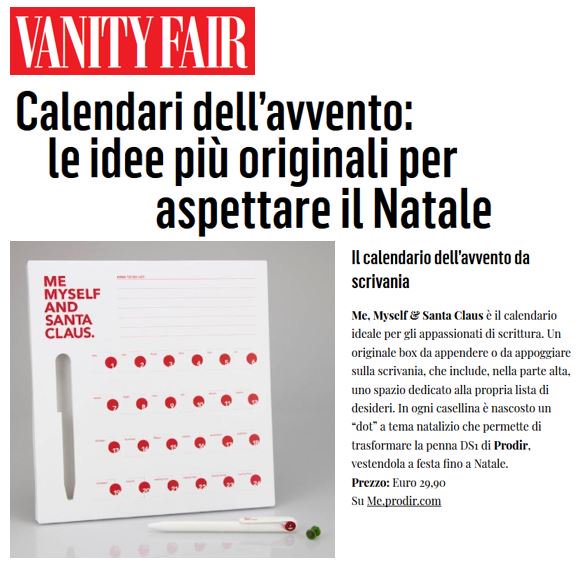 MAYBE_PRESS's tweet photo. il 1º #dicembre si avvicina e noi insieme a @VanityFairIt abbiamo scelto il #calendariodellavvento #prodir per aspettare il Natale! 📅🎅🎄✨ https://t.co/xZdn0kLKeG