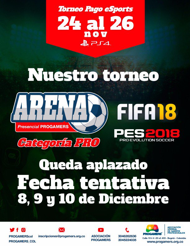 PROGAMERS_COL's tweet image. Buenos días, para nosotros también es muy incómodo tener que hacer este tipo de acciones ya que nos atrasa todo nuestro calendario, como saben ustedes por ser una entidad sin ánimo de lucro dependemos de los patrocinadores del evento para poder realizar las actividades.