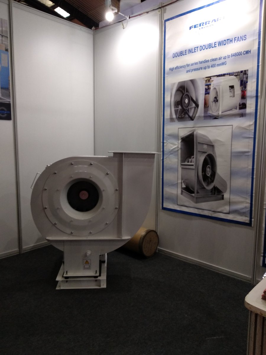 fefifans's tweet photo. Here's what we are showing at @investkarnataka 's VDIS 2017. ART 501 centrifugal fan for dust,fume extraction in automobile plants, painting plants etc and an ET 635 axial roof extractor with rain hood . https://t.co/aVW6dN80Sv