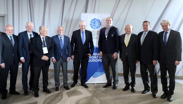 SvenPres's tweet photo. Proud &amp; honoured to sign contract with President Janez Kocijančič of the European Olympic Committees for 30 European Athletics teams to be part of Minsk 2019 European Games. Full details will be announced in early 2018 #History https://t.co/PIpgVSxmlv
