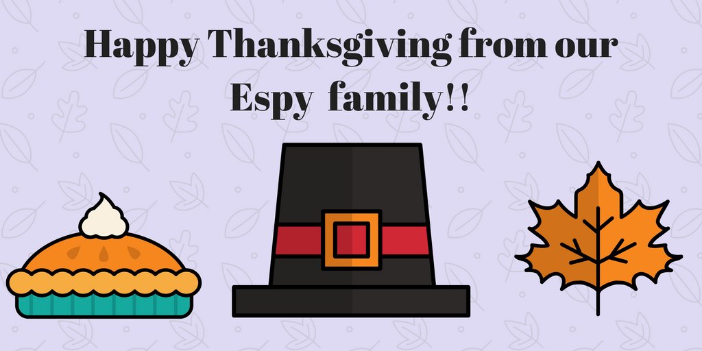 EspyServicesInc's tweet image. From our family to yours, have a Thanksgiving filled with lots of food, family, football, and fellowship! #HappyThanksgiving2017