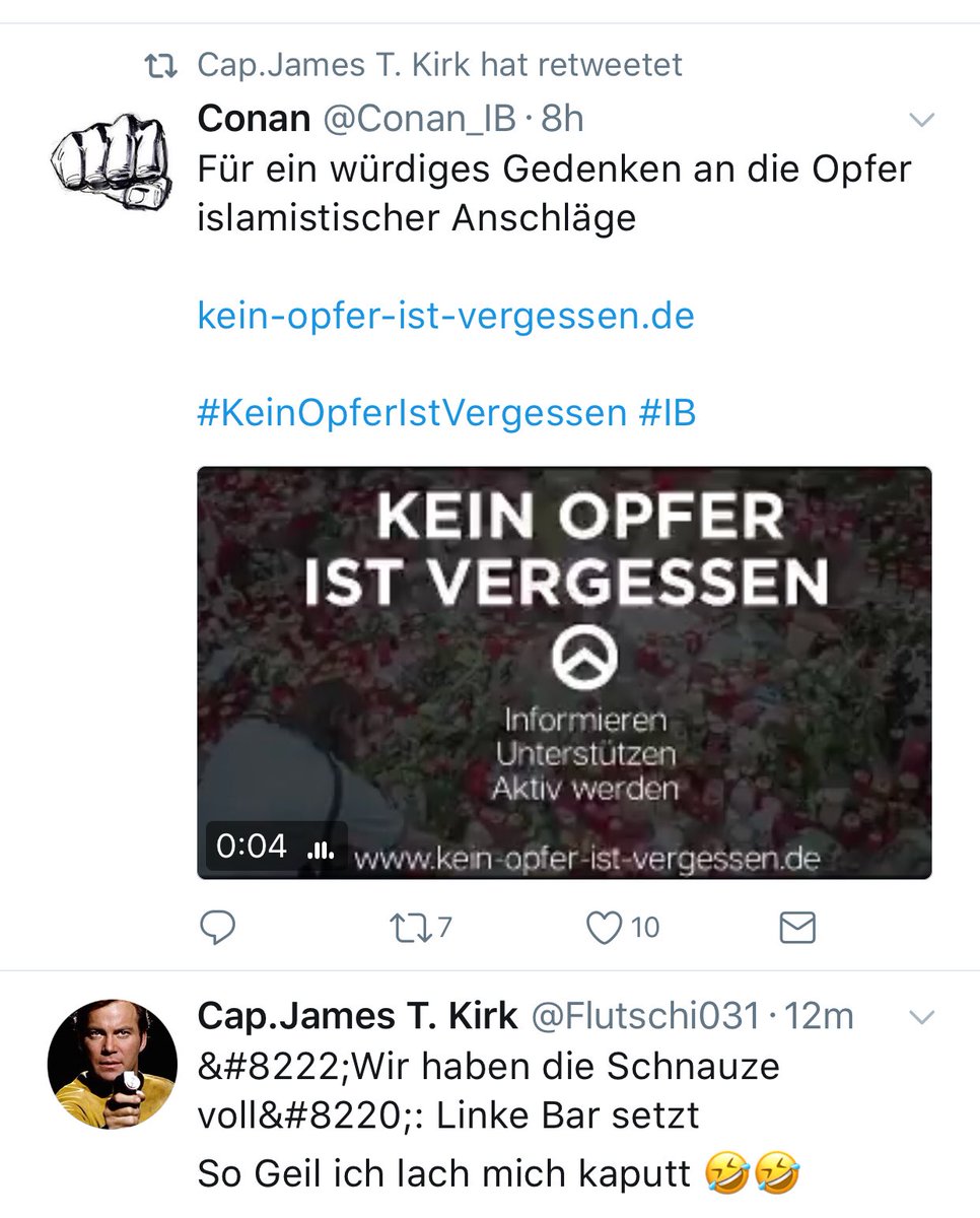 Mica4711's tweet photo. Der momentan die Serie #StarTrek missbrauchende @Flutschi031 (ehemals @Adam_Ponderosa) ist zumindest ein glühender Verehrer der Identitären Bewegung. Wer verbirgt sich tatsächlich hinter diesem Account? #DemokratieSchützen #DASNetzwerk #ReportTheMob #BlockTheMob @correctiv_org https://t.co/tJ5MCzuUCU