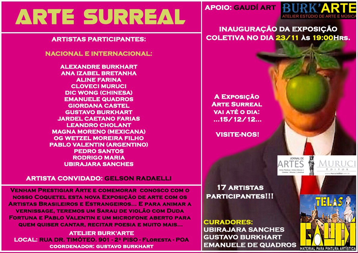 RodrigoMariaArt's tweet photo. 👨🏻‍🎨 é hoje 🎨 exposição Arte Surreal no Atelier Burk’Arte 😄pinta lá 🙌🏽 #rodrigomariaart #surreal #burk_arte https://t.co/KmvTSvbsWM