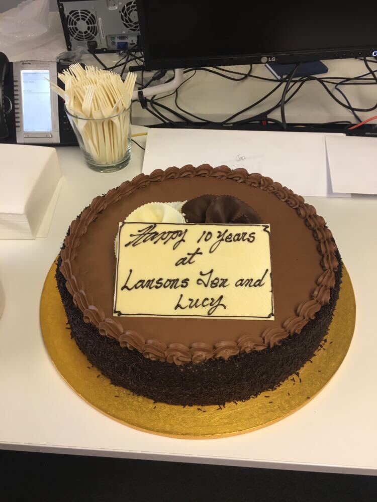 LooHorne's tweet photo. 10 years at Lansons! Can’t believe it! What fun we’ve had @LansonsLatest -twinning with @JenSmallwoodPR - wouldn’t have it any other way! #10yearmilestone #funtimes https://t.co/F5uqOm0ehU
