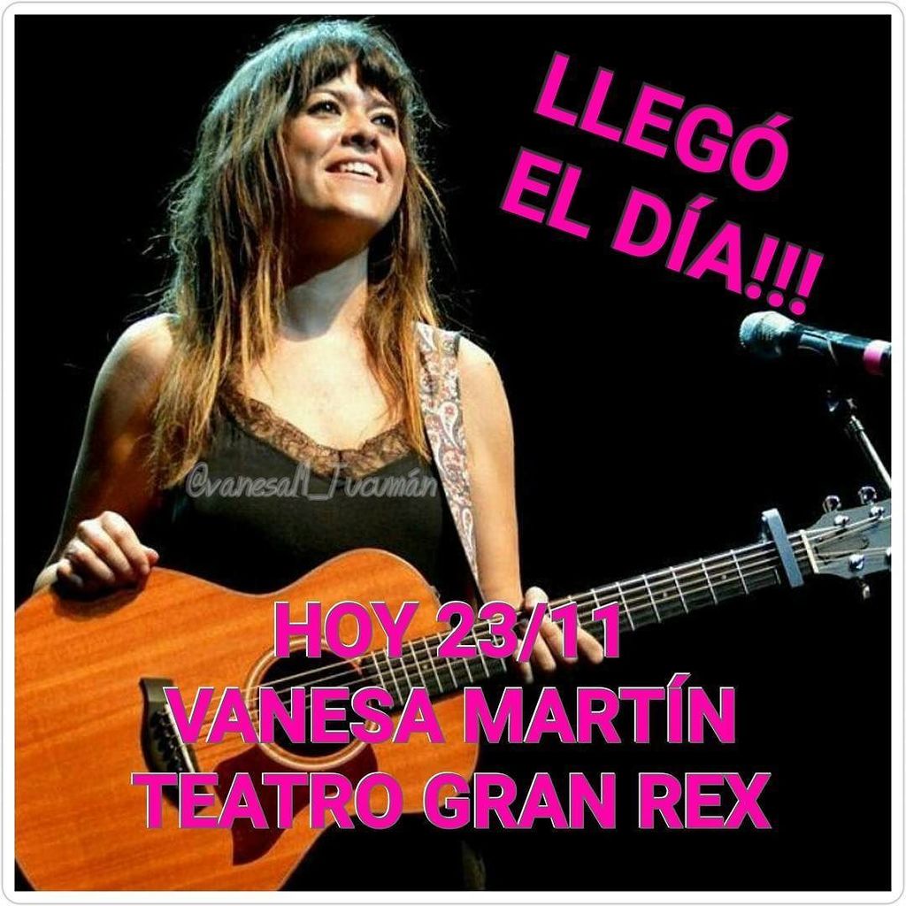 VanesaM_Tucuman's tweet photo. @vanesamartin_ Al fin llegó el día!!! Hoy! #explotaelrex Las Tucus ya en Bs As 😏 contando las horas! 😱😍😍😍😍 #vanesamartin #23deNoviembre #teatrogranrex 💪🙌🤗🎶💃 https://t.co/VS3GLOVX1z https://t.co/wwUUk6Idqn