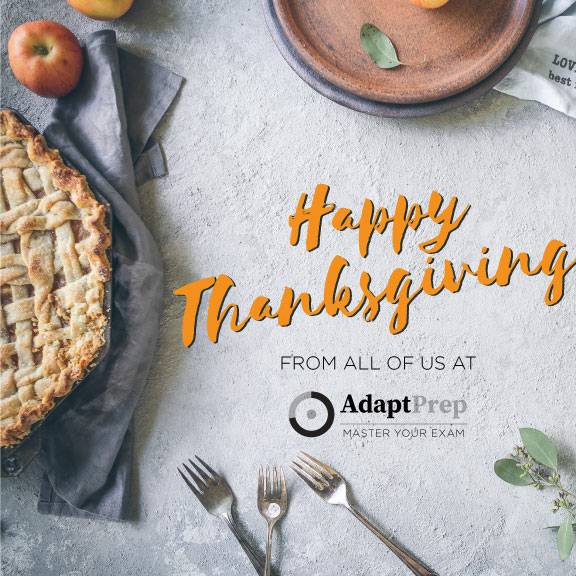AdaptPrep's tweet photo. Happy Thanksgiving from all of us at AdaptPrep! Our offices will be closed to celebrate until Monday, November 27. https://t.co/I9PuFntlpw
