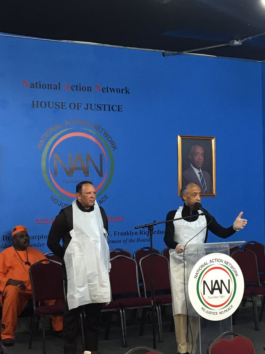 TheRevAl's tweet photo. NUL's Marc Morial &amp; Korey Wise of the Central Park 5 join me to welcome everyone to NAN's Annual Community Thanksgiving Dinner. https://t.co/OnTepIesbu