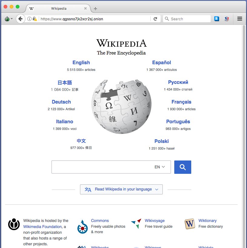 AlecMuffett's tweet photo. 1/ As an experiment, I've set up a Wikipedia Onion Site at: https://t.co/NhGD8w3nSU - I'll keep it running for a few days. https://t.co/KMlF8k3snS