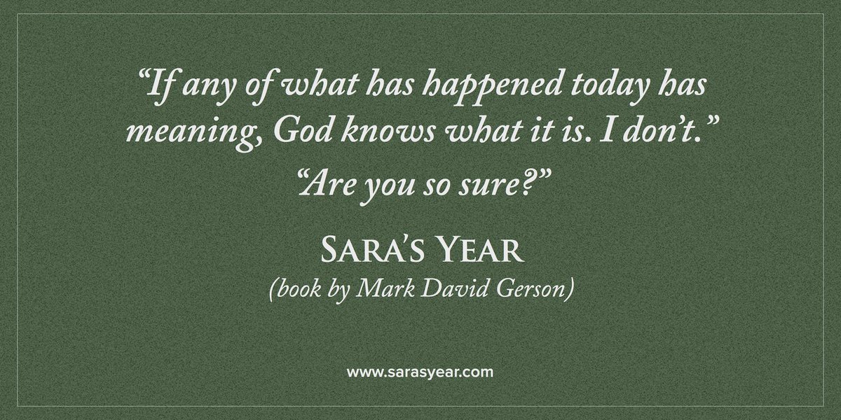 coolgames24's tweet photo. "If what happened today has meaning, God knows what it is. I don't." / "Are you so sure?" #SarasYear #trust #faith https://t.co/Xm00WwrzTm