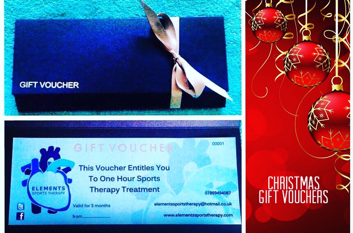 ElementsST's tweet photo. Looking to buy someone a Christmas gift that’s worthwhile? 🎁🎁🎁
Something they would really appreciate? How about one of our sports therapy gift vouchers? ✉️✉️✉️ 1 hour, 45min and 30min sessions available. Valid for 3 months✅
Can be delivered to you by hand😊

#Christmas https://t.co/1K2txuBl7F