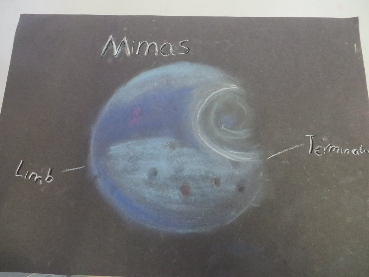 skysketcher's tweet photo. At Foxford NS lots of #DeadlyMoons Mimas , Earths Moon, & Titan. Before I left an exhibition was already going up . π #ScienceWeek #believeinscience #Mayo https://t.co/SdS44ovkjW