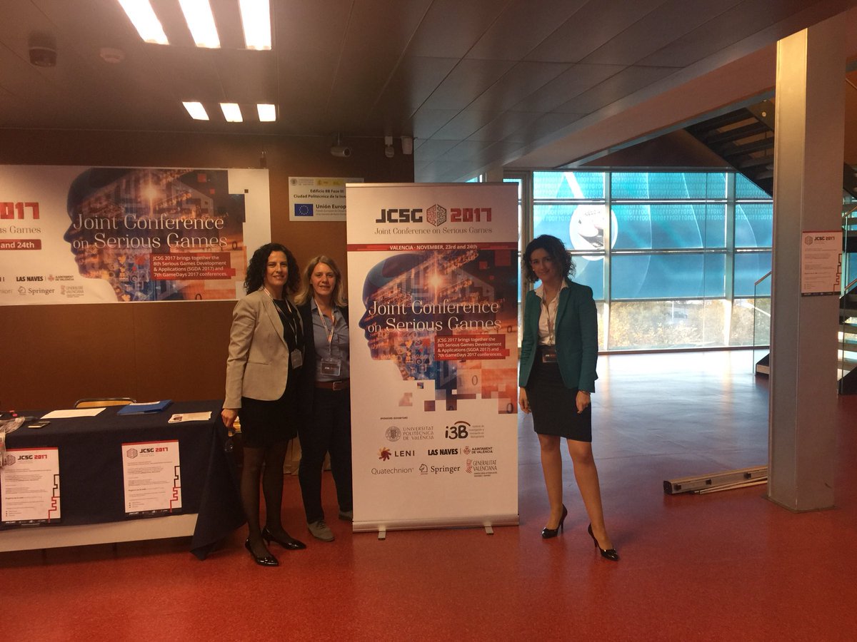 Lab LENI (@lableni) on Twitter photo Estamos de lleno hoy y mañana con la Joint Conference on Serious Games que organizamos en la <a href="/UPV/">Universitat Politècnica de València</a>. Hemos presentado nuestro proyecto Athenea, del que se hicieron ya eco los medios hace unos días.
Sigue el evento en #JCSG2017 Estamos de lleno hoy y mañana con la Joint Conference on Serious Games que organizamos en la <a href="/UPV/">Universitat Politècnica de València</a>. Hemos presentado nuestro proyecto Athenea, del que se hicieron ya eco los medios hace unos días.
Sigue el evento en #JCSG2017