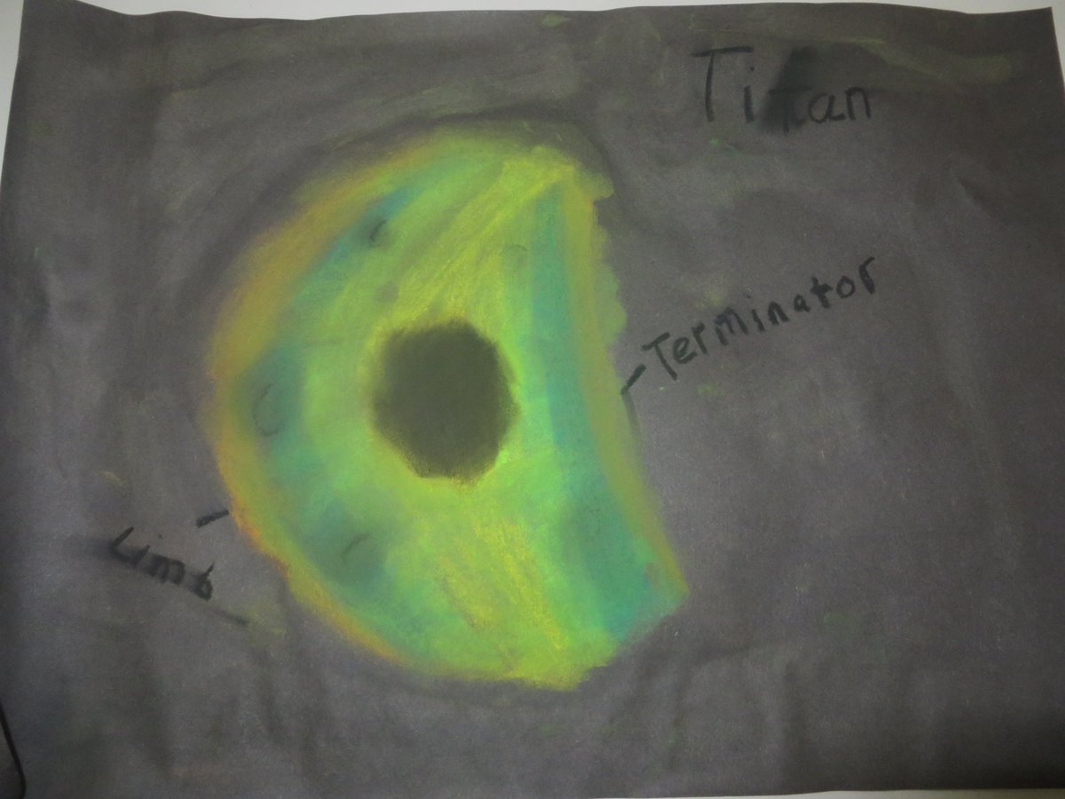 skysketcher's tweet photo. At Foxford NS lots of #DeadlyMoons Mimas , Earths Moon, & Titan. Before I left an exhibition was already going up . π #ScienceWeek #believeinscience #Mayo https://t.co/SdS44ovkjW